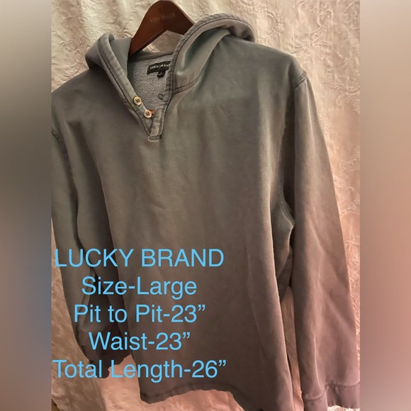 Lucky Brand Tops - Lucky Brand grayish/smokey blue Hoodie